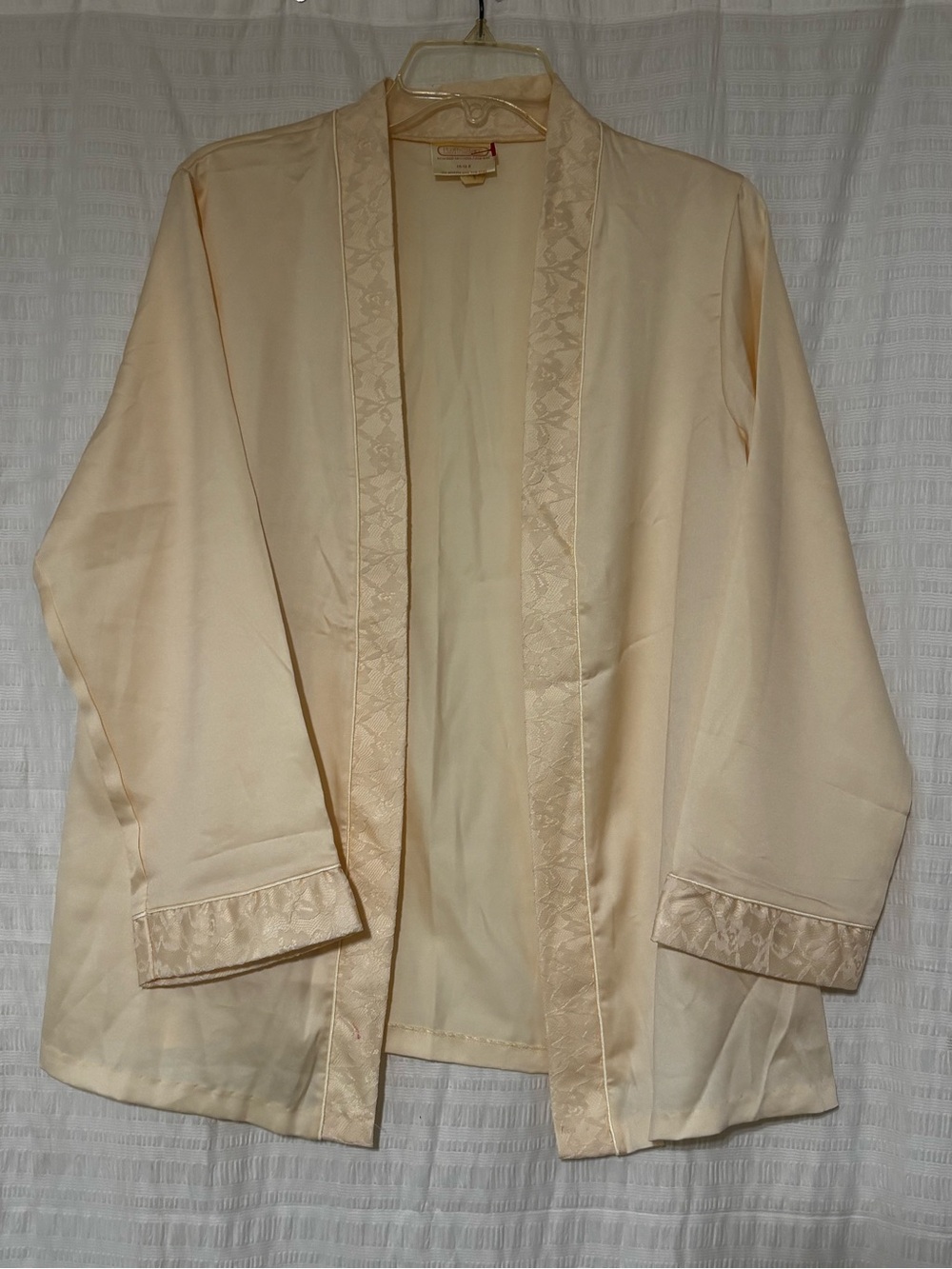 Vintage Open Robe Kimono Style Lace Sz Small
